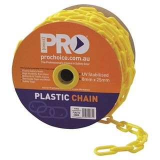 Yellow Safety Chain 8mm x 25 Metre