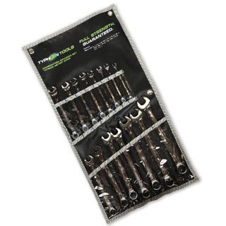 15 PCE Comb Spanner Set Metric TYPHOON