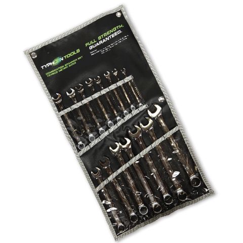 15 PCE Comb Spanner Set Metric TYPHOON