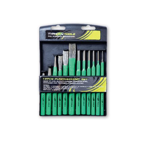 12 Piece Punch & Chisel Set - TYPHOON