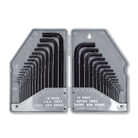 30 Piece AF/Metric Hex Key Set - TYPHOON