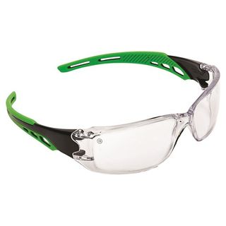 CIRRUS - CLEAR POLYCARBONATE FRAME WITH SOFT GREEN ARMS