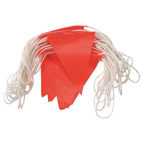 Orange PVC Flag Bunting. Day Use. Length 30 Metres