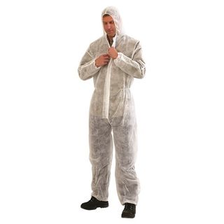 Coverall Disposable LARGE WHITE