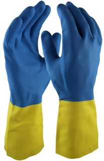 NEOPRENE OVER LATEX GLOVE 30cm SIZE 9 (Large)