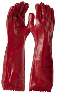 Maxisafe Red PVC gauntlet - 45cm