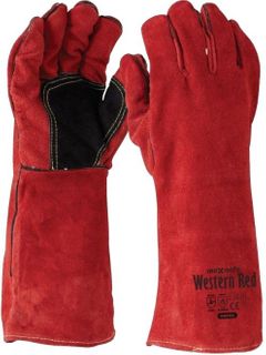 Western Red Kevlar welders glove