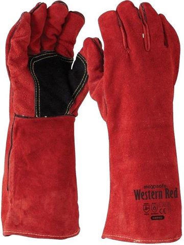 Western Red Kevlar welders glove