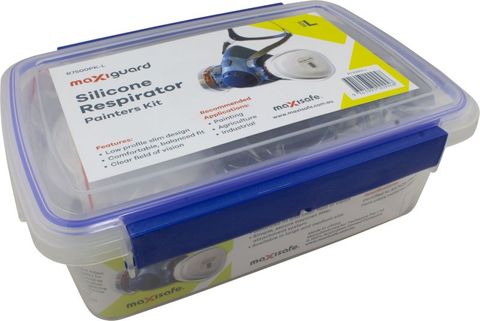 Maxiguard Half Mask Silicone Painters Kit with A1P2 cartridges, Large (Boxed Kit)