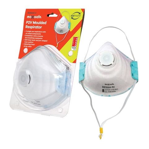 Maxisafe P2 respirator with a valve, card of 3