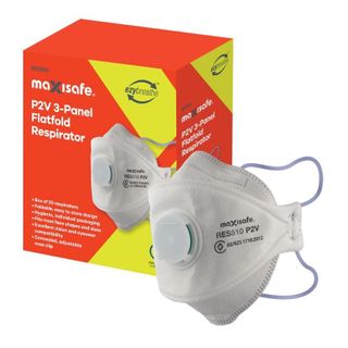 Maxisafe 3-Panel Flat Fold Respirator with Valve, box of 20