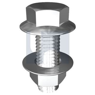 M12 x 30mm Flange Purlin Bolt & Nut Class 4.6 GALV