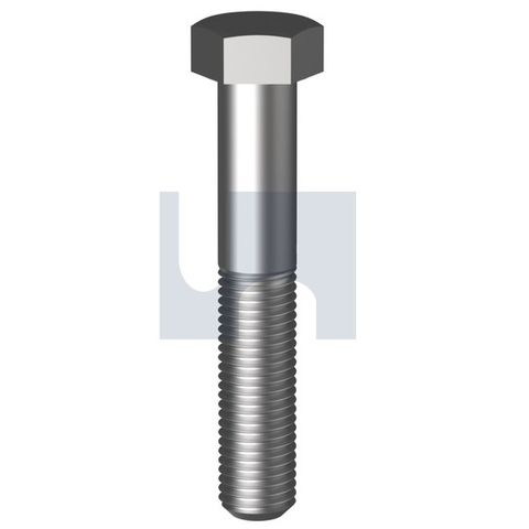 M8-1.0P x 20 FINE Hex BOLT ONLY Class 8.8 ZINC