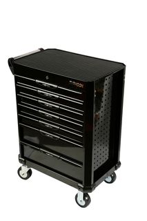 Tool Box Typhoon Black 7 Drawer Trolley