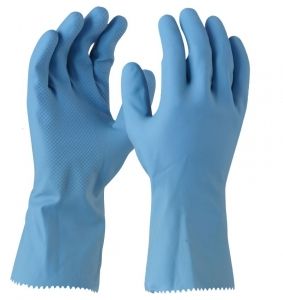 Blue Latex Silverlined Glove LARGE Maxisafe