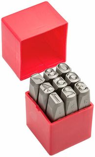 9 PIECE Number Stamp Set 10mm