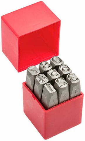 9 PIECE Number Stamp Set 10mm