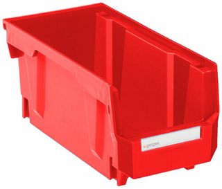 140W x 276D x 127H Plastic Storage Bin RED