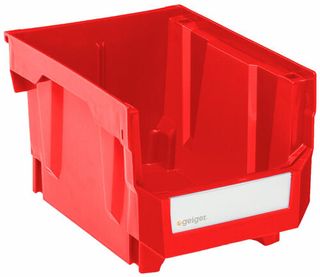 210W x 273D x 178H Plastic Storage Bin RED