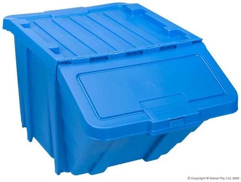 395W x 635D x 335H Plastic Storage Bin BLUE HB4068B