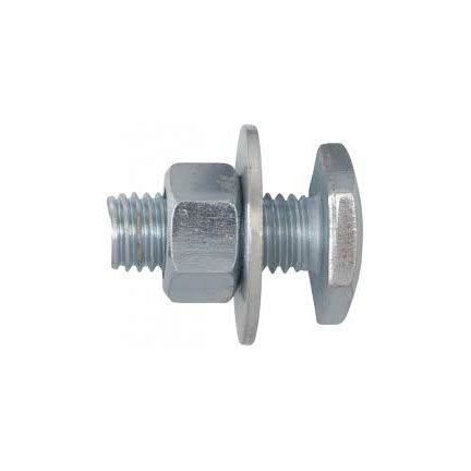 M12 x 30mm Fascia Bolt & Nut W/ 1 Washer 4.6 ZINC