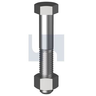 M6 x 120mm Hex Bolt & Nut Class 4.6 ZINC