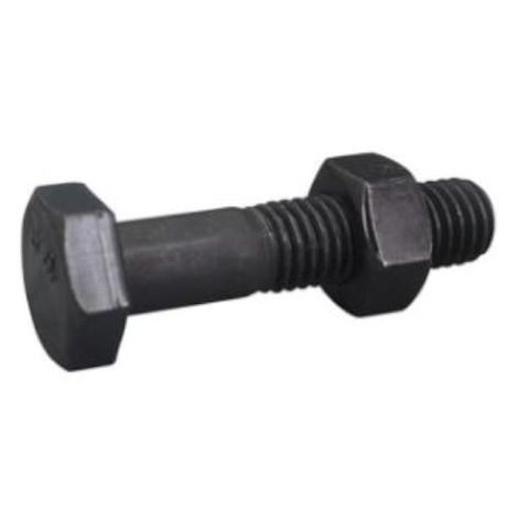 M12 x 70mm Hex Bolt & Nut Class 4.6 BLACK