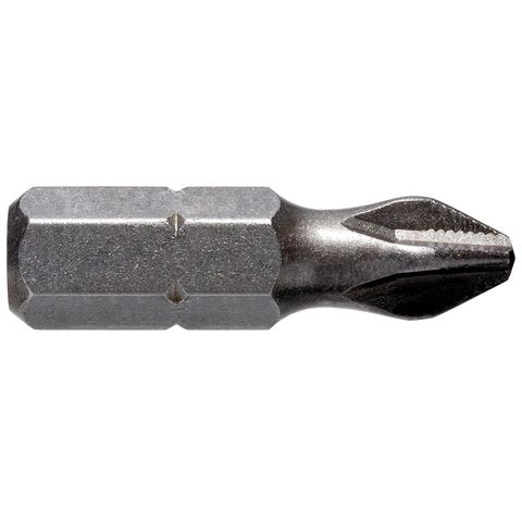 No 1 x 25mm Phillips RIBBED Driver Insert Bit Mag - PH125SR