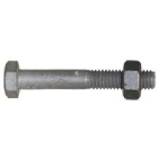 M6 x 30mm Hex Bolt & Nut  Class 4.6 Galvanised