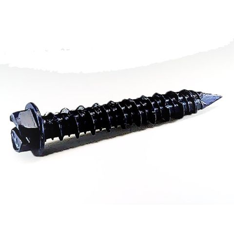 1/4 x 1-3/4 HEX Wh Hd Slot  Blue Rp Masonry Screw