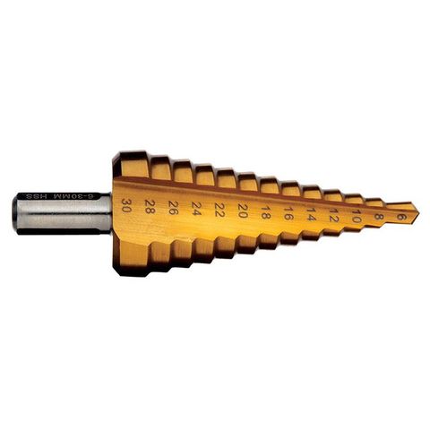 Step Drill 14 StepsM6-32 SSPt HSS Titanium Nitride - 9STM6-32