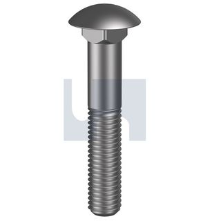 M6 x 30 Cup Hd Sq Neck Bolt Only S/STEEL GR 316