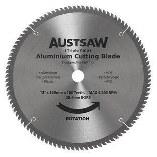 305mm x 25.4mm x 100T Alum Saw Blade - 30mm BORE - ALYC30025100