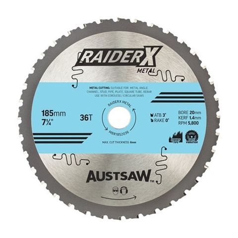 1185mm x 20/16mm x 36T METAL Saw Blade Raider MBR1852036