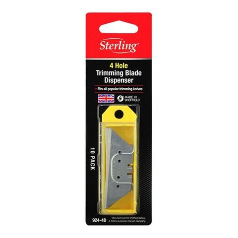 Heavy Duty Trim Knife Bldes 4 HOLES DISP-10P-924-4DD