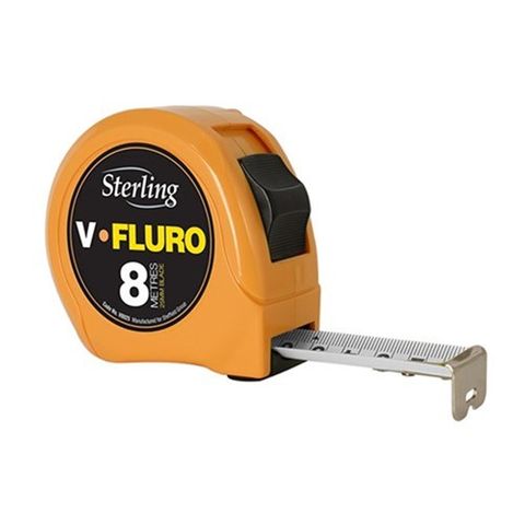 8m x 25mm V FLURO Metric Measuring Tape - V8025F