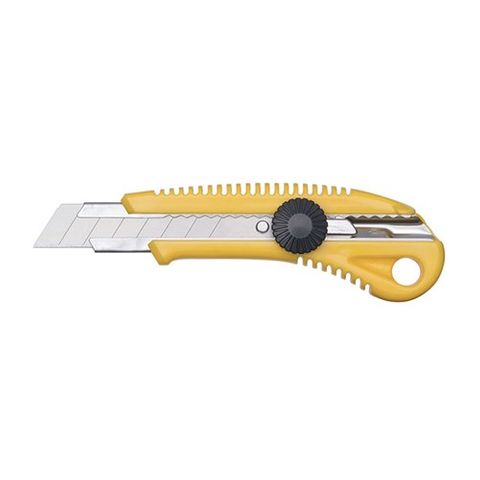 Knife 18mm Snap off Blade Yel Scrlock Cutter - 550-1