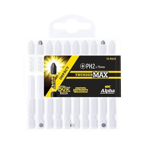 No 2 x 75mm PH Bits IMPACT Dr TMAX-10PK PH275SMH