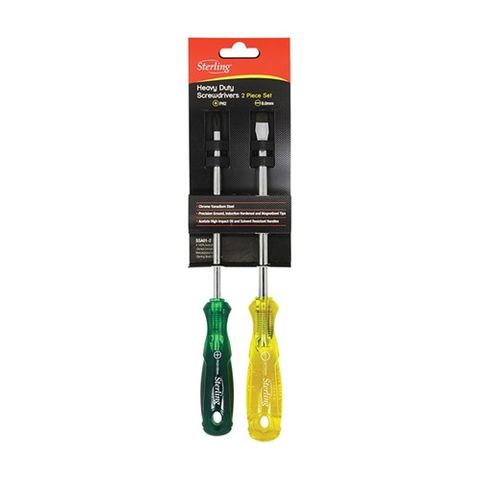 2 Piece Screwdriver Set No 2 PH 8mm SLOT - SSA01-2