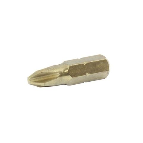 No 3 x 25 Phillips Driver  Insert Bit BRONZE HTQ