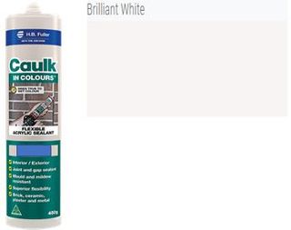 BRILLANT WHITE Caulk In Colour 450gm Cartridge