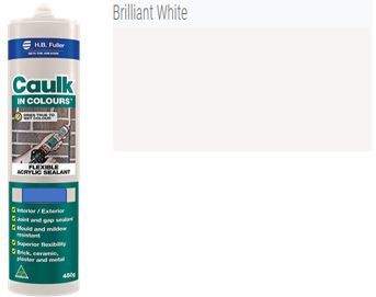 BRILLANT WHITE Caulk In Colour 450gm Cartridge