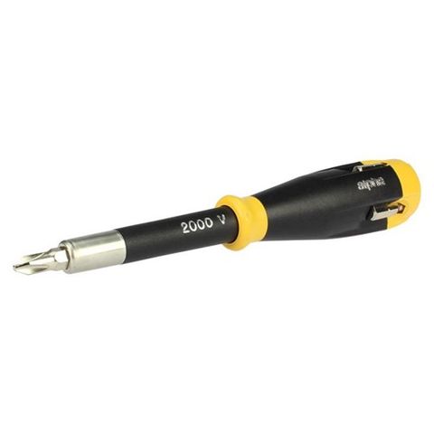 Shockproof Magnetic Screwdriver Handle with 4 Bits - 68888