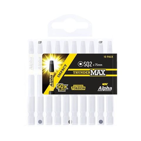 SSQ 2 x 75 Square Dr IMPACT Power Bit MAG T-MAX SQ275SMH 10 PACK