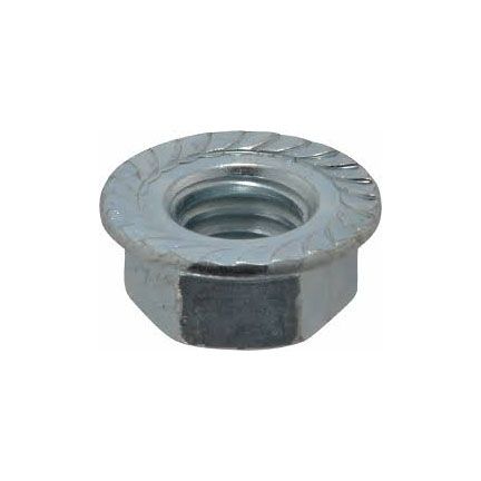 M12 - 1.75P Hex Coarse Flange Nut Serrated PLAIN