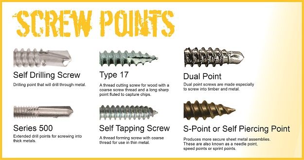 Common Screw Points