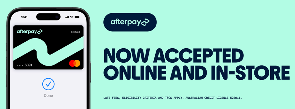 Afterpay now accepted online and instore