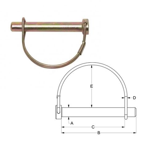 6mm Shaft Locking Pin Z/Yellow