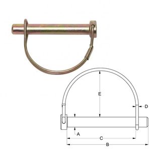 10mm Shaft Locking Pin Z/Yellow