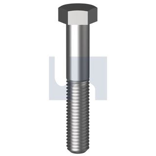 M12 x 90mm Hex Head Bolt Only - Stainless Steel - Grade 316